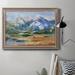 Loon Peak® Blue Mountain Peaks II - Picture Frame Painting on Canvas Canvas, Solid Wood in Blue/Brown/Green | 18 H x 27 W x 2.5 D in | Wayfair