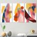 Corrigan Studio® Minimalistic Abstract Organic Shapes In Retro Gradients V - Mid-Century Modern Art Set Of 3 Pieces Canvas in White | Wayfair