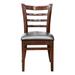 Ladder Back Side Chair - Walnut Faux Leather/Wood/Upholstered in Red/Brown Restaurant Furniture by Barn Furniture | 35 H in | Wayfair