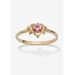 Women's Yellow Gold-Plated Simulated Birthstone Ring by PalmBeach Jewelry in October (Size 6)