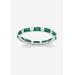 Women's Sterling Silver Simulated Birthstone Eternity Ring by PalmBeach Jewelry in May (Size 10)