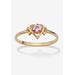 Women's Yellow Gold-Plated Simulated Birthstone Ring by PalmBeach Jewelry in June (Size 6)