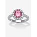 Women's Sterling Silver Simulated Birthstone and Cubic Zirconia Ring by PalmBeach Jewelry in June (Size 7)