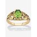 Women's Gold over Sterling Silver Open Scrollwork Simulated Birthstone Ring by PalmBeach Jewelry in August (Size 6)