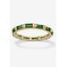 Women's Yellow Gold-Plated Birthstone Baguette Eternity Ring by PalmBeach Jewelry in May (Size 9)