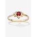 Women's Yellow Gold-Plated Simulated Birthstone Ring by PalmBeach Jewelry in July (Size 10)