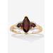 Plus Size Women's Yellow Gold Over Silver Marquise Cut Red Garnet Ring (1 11/16 cttw.) by Woman Within in Yellow Gold (Size 10)