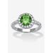 Women's Sterling Silver Simulated Birthstone and Cubic Zirconia Ring by PalmBeach Jewelry in August (Size 7)