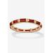 Women's Yellow Gold-Plated Birthstone Baguette Eternity Ring by PalmBeach Jewelry in July (Size 8)