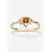 Women's Yellow Gold-Plated Simulated Birthstone Ring by PalmBeach Jewelry in November (Size 8)