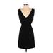 Remain Casual Dress - Party Plunge Sleeveless: Black Solid Dresses - Women's Size X-Small
