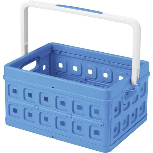 Klappbox Square 24 l blau Einkaufsbox Einkaufskorb mit Griff - Sunware