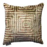 Handmade Modern Throw Pillows With Insert Brown Boho Velvet 16x16 in