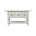 Artissance 63"L Rectangular Off-White Pine Wood Indoor Amalfi Console Table w/3 Doors and Open Shelf