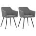 vidaXL Dining Chairs Upholstered Chair with Metal Legs for Living Room Fabric - 21.3" x 24.4" x 31.5"