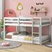 Low Height Design Twin over Twin Floor Bunk Bed,Which Will Make it Easier for Your Children to Climb up and Down The Ladder