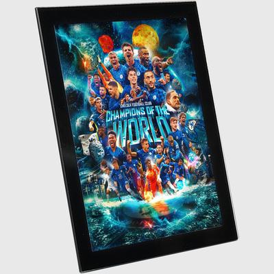 Chelsea Champions of the World Glasrahmen – 8 x 6 Image