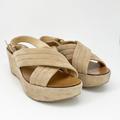 J. Crew Shoes | Jcrew Marcie Tan Suede Platform Sandal Size 7 | Color: Tan | Size: 7