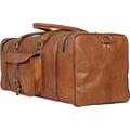 ALASKA EXPORTS Harvey Genuine Leather Holdall Duffel Gym Weekender Luggage Travel Shoulder Vintage Bag Unisex Brown (28" inch)