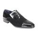 Mens Formal Brogues Black Suede Leather Shoes [EL0759-BLACK-8UK]
