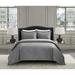 New York & Company Cotton Blend Quilt Set Polyester/Polyfill in Gray | Queen Quilt + 6 Additional Pieces | Wayfair BQS30627-BIB-WR