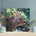 Millwood Pines Brown Deer In Tilt Shift Lens 16 - 1 Piece Square Graphic Art Print On Wrapped Canvas in Brown/Green | 16 H x 16 W x 2 D in | Wayfair