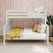 Harriet Bee Twin Over Full Bunk Bed w/ Ladder On End Wood in White | 65 H x 45.5 W x 81.5 D in | Wayfair A13FA915DD384D63962E0CFDD9EBBE6F