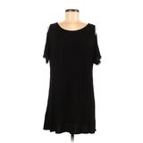 Poetry Clothing Casual Dress - Shift: Black Solid Dresses - Women's Size Medium