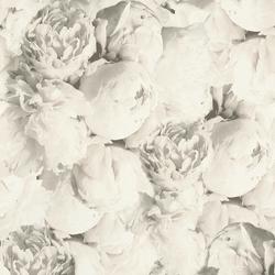 Papier peint fleur noir et blanc | Papier peint pivoine | Papier peint grosses fleurs | Papier