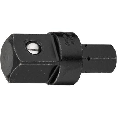 Adapter, Sechskant massiv 10 mm (3/8), Vierkant massiv 12,5 mm (1/2), 38 mm lang - Hazet