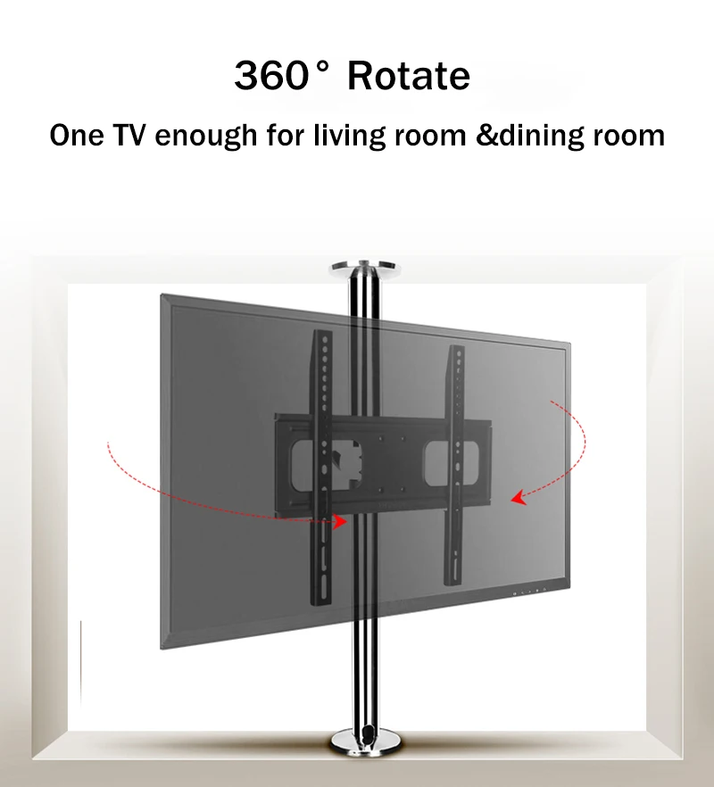 Support TV LCD en acier inoxydable, BG11, nouveau, rotation 23-65 pouces, support rapide dans la cloison, recommandé par Sister 86-114cm