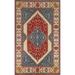 Geometric Kazak Oriental Traditional Area Rug Hand-knotted Wool Carpet - 6'8" x 9'8"
