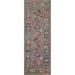 Gray Traditional Geometric Kazak Oriental Wool Runner Rug Hand-knotted - 2'8" x 7'9"