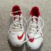 Nike Shoes | Boys Baseball Cleats Size White And Red 6y- Used No Box | Color: White | Size: 6y