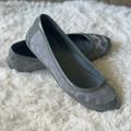 Coach Shoes | Coach Monogram Ballet Flats Gray Patent Leather Canvas | Color: Gray | Size: 7