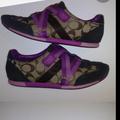 Coach Shoes | Coach Juli Sneaker Shoes Purple Coach | Color: Brown/Purple | Size: 6