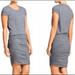 Athleta Dresses | Athleta Topanga Gray Ruched Crew Neck Dress Size Small | Color: Gray | Size: S