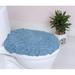 Ess Ess Exports Bell Flower Collection 100% Cotton Bath Rug w/ Spray Latex Backing 100% Cotton in Blue | Wayfair BBE1818SKB
