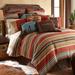 Loon Peak® Payton Orange Brown Blue Striped Western Comforter Set Microfiber in Blue/Brown/Red | Full | Wayfair LOPK4015 41620599