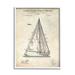 Stupell Industries Vintage Sailboat Watercraft Diagram Patent Text Blueprint Wood in Brown | 14 H x 11 W x 1.5 D in | Wayfair am-194_wfr_11x14