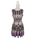 Jessica Simpson Dresses | Jessica Simpson Fit & Flare Sleeveless Dress Pleated Grey Purple Black V-Back 10 | Color: Gray/Purple | Size: 10
