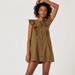 Anthropologie Dresses | Anthropologie Pilcro Flutter-Sleeve Mini Dress | Color: Tan | Size: S