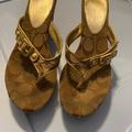 Coach Shoes | Coach Sandal Gold Size 7 | Color: Gold | Size: 7