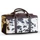 Cowhide Leather Duffel Bag Large Cowhide Duffle Bag Tricolor Cowhide Brown Leather Weekender Gym Bag Overnight Bag Traveller Bag, Holdall,