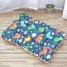 Tucker Murphy Pet™ Bradley-John Durable Removable Universal Plush Warm Teddy Dog Bed Mat in Blue/Green/Orange | 2.1 H x 22 W x 15.74 D in | Wayfair