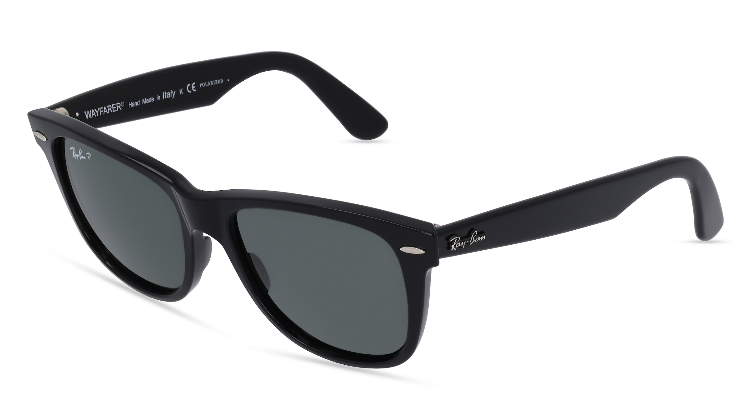 Ray-Ban RB 2140 WAYFARER Unisex-Sonnenbrille Vollrand Quadratisch Acetat-Gestell, schwarz
