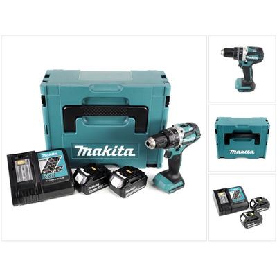 Makita - dhp 484 rtj 18V Brushless Li-Ion Akku Schlagbohrschrauber im Makpac inkl. 2x bl 1850 b 5,0