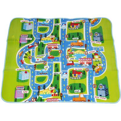 Kinderteppich Straßenteppich Spielmatte Auto Straße Stadt Kinderzimmer Faltbar Image