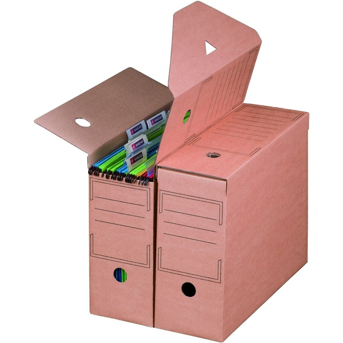 smartboxpro 10 x SBP Archivbox für Hängemappen, 328x115x239mm, wiederverschließbar, Rückenbreite 12 cm Image