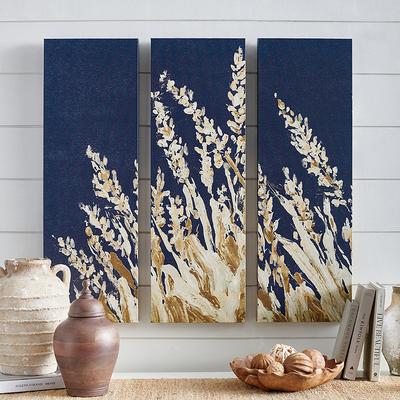 Whispering Wheat Canvases, Set Of Three - Grandin Road